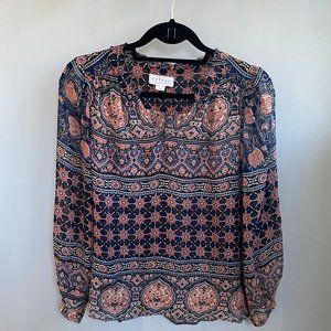 Anthropologie (Velvet, by Graham Spencer) Peasant Blouse (Sz XS) Multicolour
